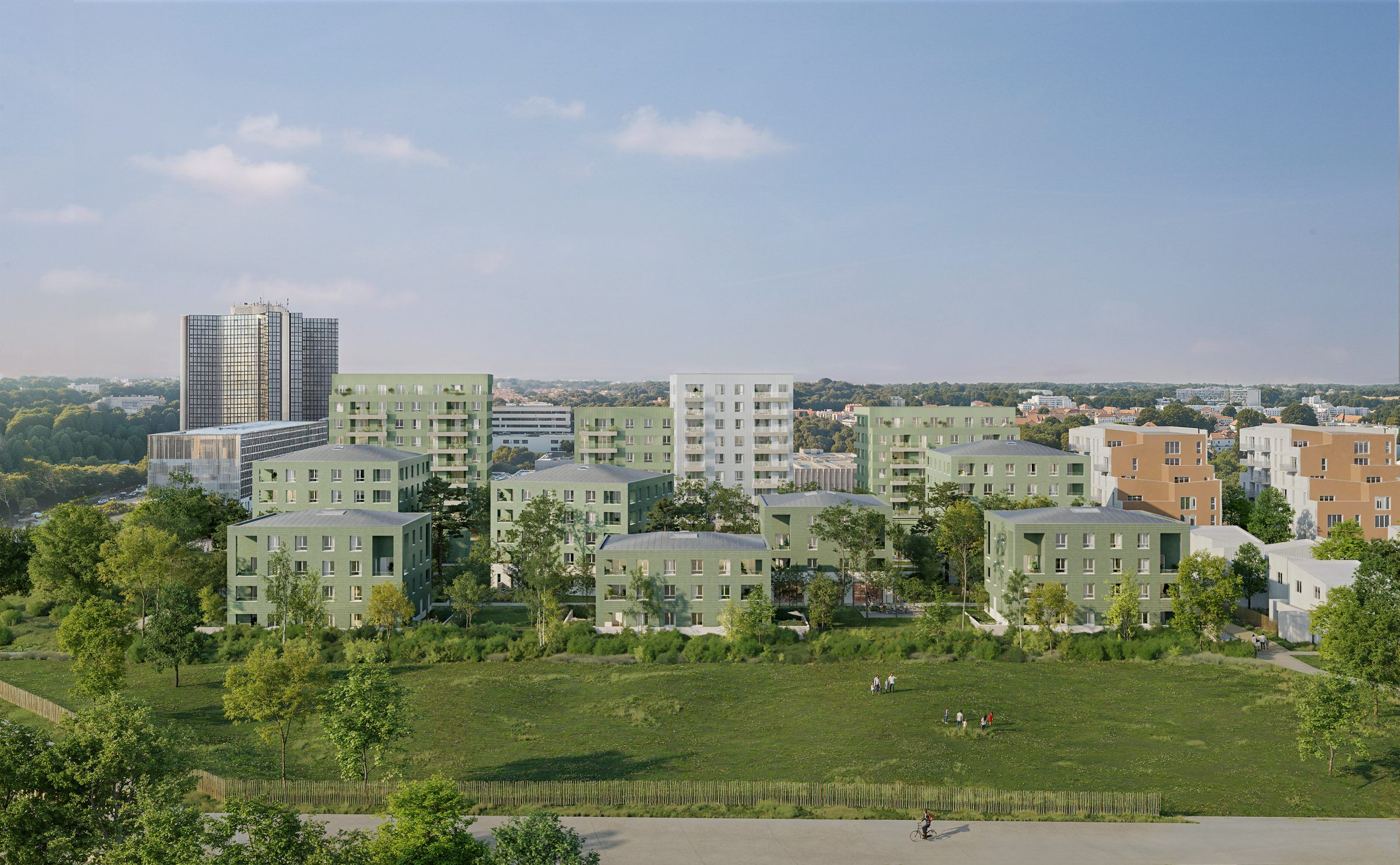 Vue aérienne du quartier